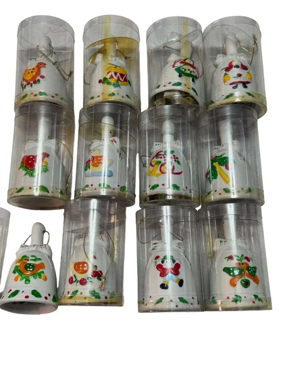 Vintage JCPenney Twelve Days of Christmas Bell Ornament Set 12 Original Box